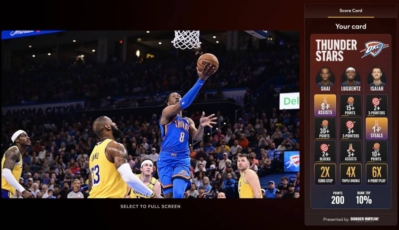 <strong>Peacock Score Card (NBA Only) </strong> <br> Align with in-game fan predictions 